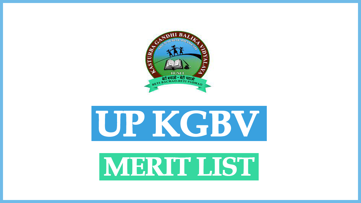 UP KGBV Merit List